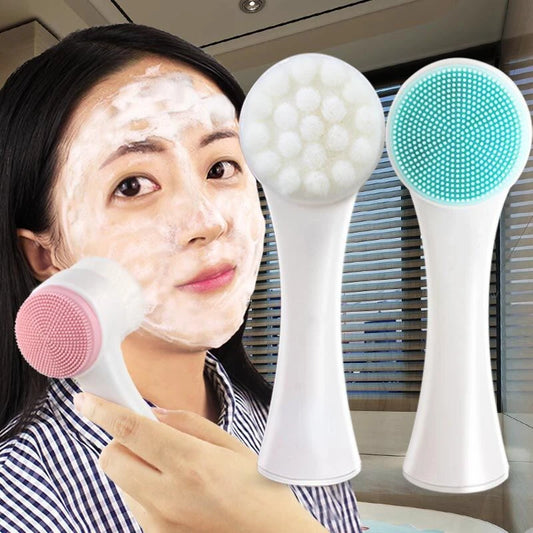 Silica Gel Facial Brush Double Sided Facial